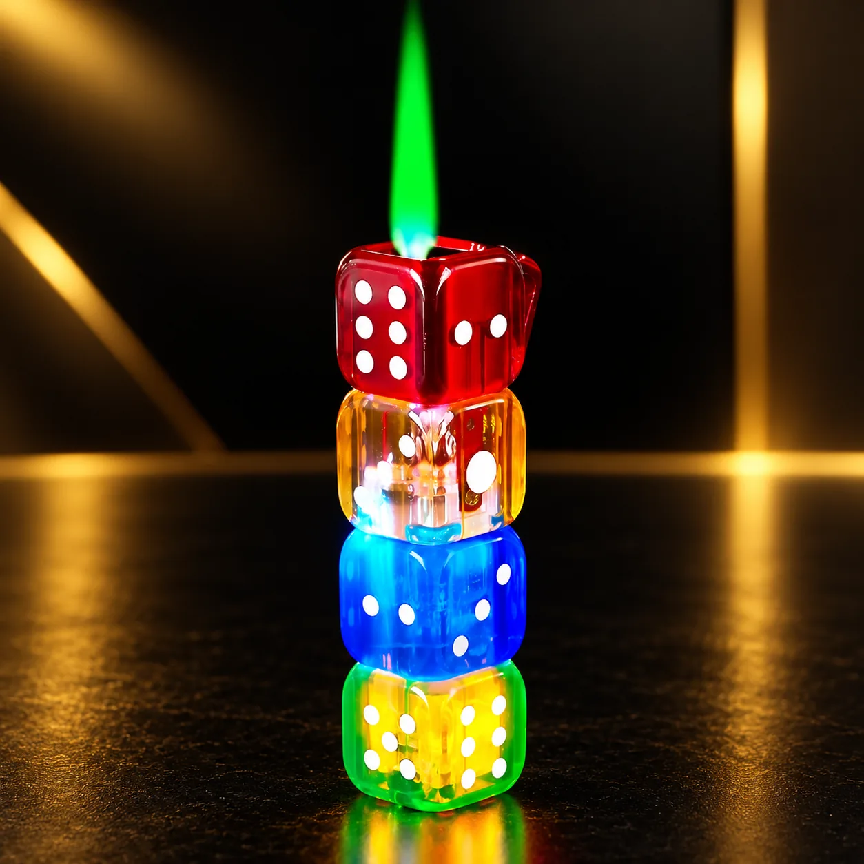 Colorfull Dice Jet Flame Lighter